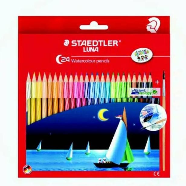 

Pensil Warna Water Colour Staedtler Luna 24 warna + Kuas Brush Nugi