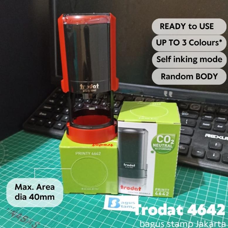 

Stempel Otomatis Trodat Printy Bulat 4630 4642 Custom Text Logo Diameter 3cm 4cm Nugi