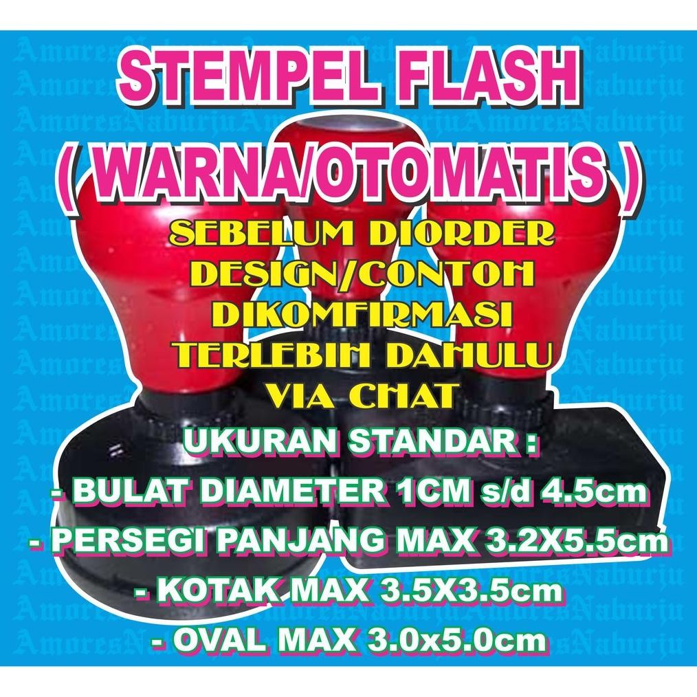 

STEMPEL FLASH ( WARNA/OTOMATIS ) 1 WARNA Nugi