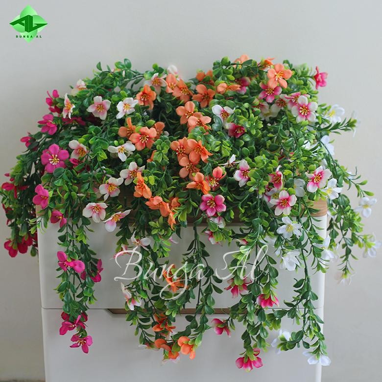 Bunga Plastik Gantung Daun Kemuning Bunga Sakura Hiasan Ruang Tamu Hiasan Dinding Rumah B8280 Nugi