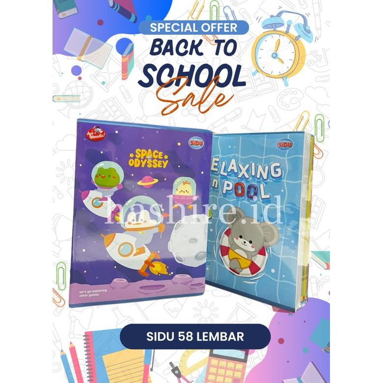 

10pcs Buku Tulis SIDU 58 Lembar / 1pack Buku Tulis SIDU 58 Lembar Nugi