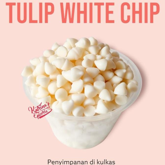 

Tulip White Chocolate Chip 500 Gram Cokelat Butir Warna Putih
