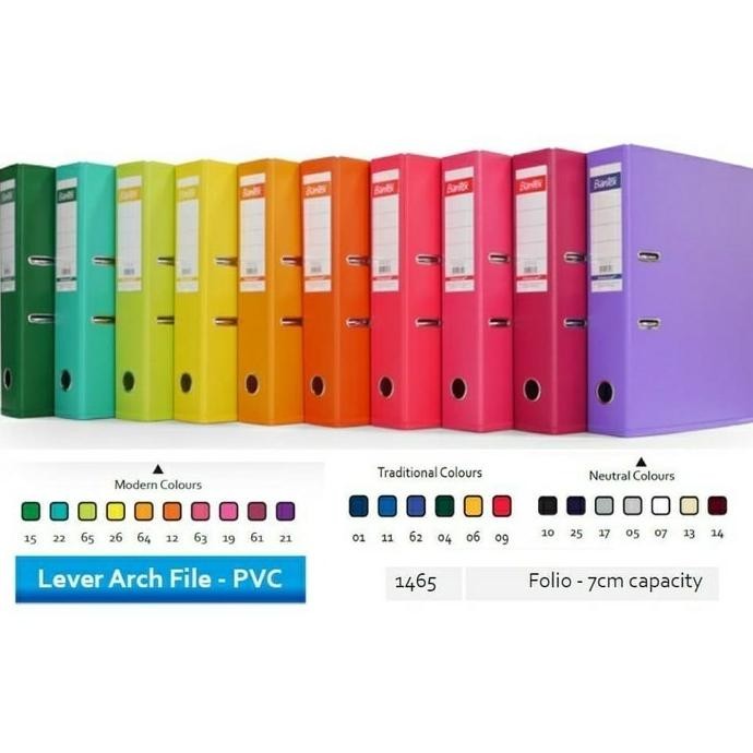 

BANTEX ORDNER FOLIO 7 CM MULTICOLOUR #1465 (1 DUS ISI 15 PCS, 1 WARNA) Nugi