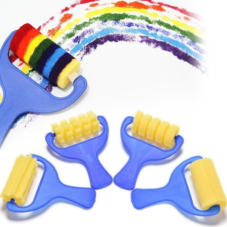 

Alat Lukis Anak Kuas Spons Sponge Roller Brush Painting Set Nugi