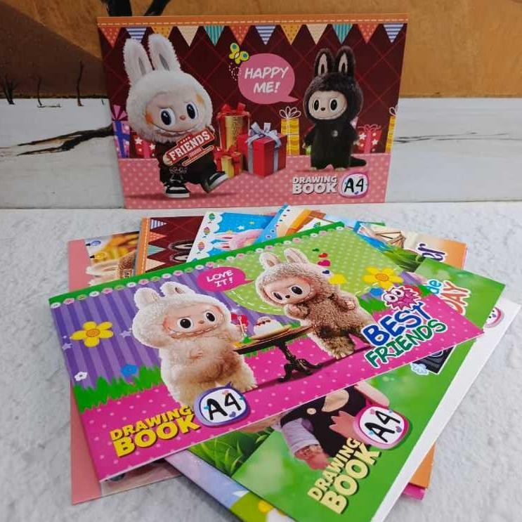 

(BACA DESKRIPSI) buku gambar ukuran A4 / A4 LABUBU/A4 SIDU Nugi