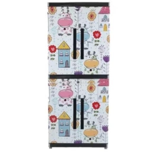 Lemari Plastik Miami Orlando Jumbo 4 Susun Karakter Sapi Teddy Full Rak Nugi