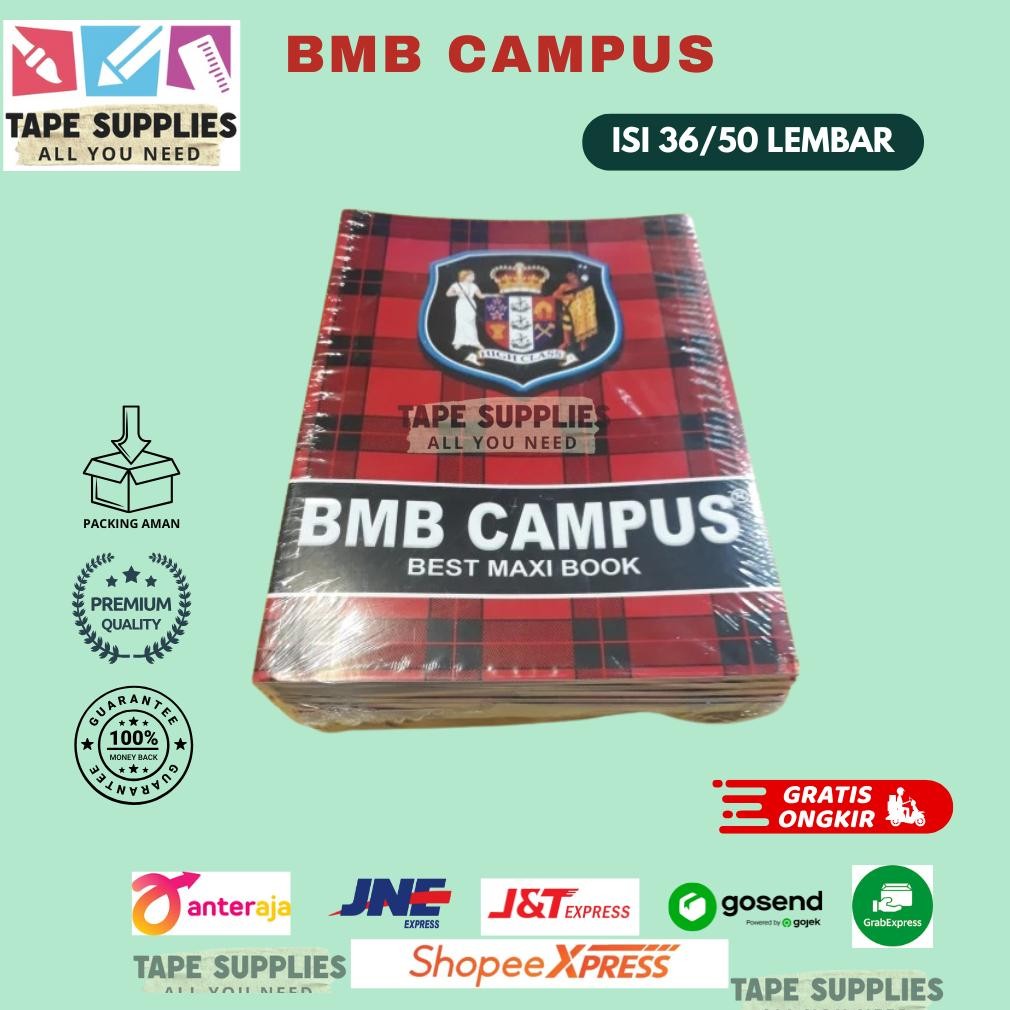 

Buku Tulis BMB Campus 36/50 Lembar (10 Pcs) Nugi
