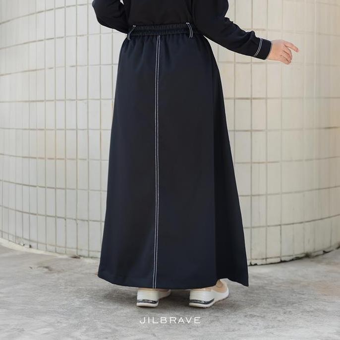 JILBRAVE Delia Skirt Rok Wanita Panjang A-line Casual GM
