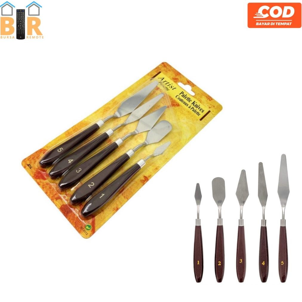 

Pallete Knife Spatula Lukis 5IN1 Pisau Palet Butter Cake Cream Painting 5PCS Nugi