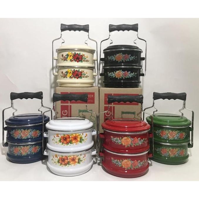 RANTANG ENAMEL 14CM / 2 SUSUN