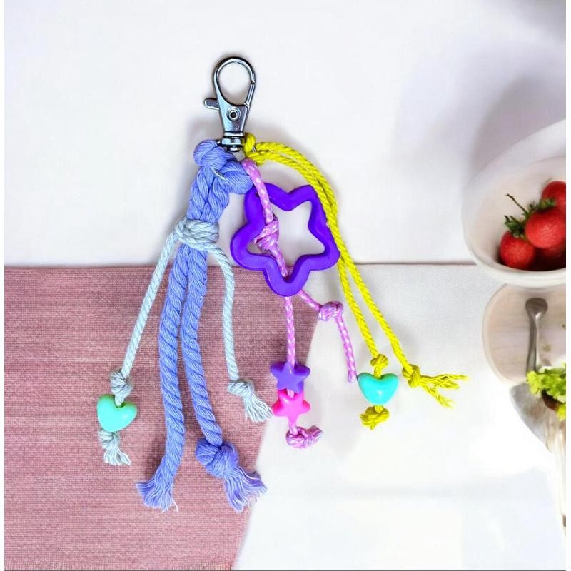 Gantungan Tas Sekolah Estetik / Bag Charm Tali Rajut