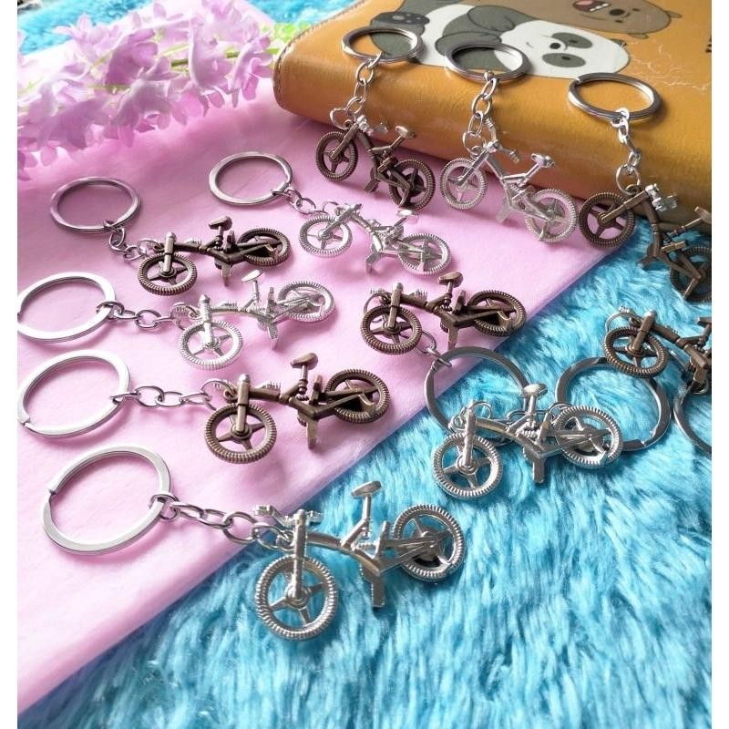 12 Pcs Gantungan Kunci Besi Sepeda/Gantungan Tas/Grosir