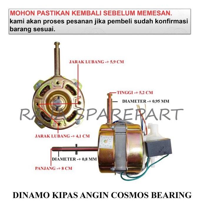 ] MOTOR KIPAS / DINAMO KIPAS ANGIN / DINAMO KIPAS ANGIN COSMOS BEARING
