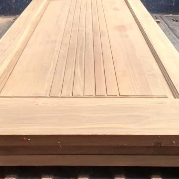 Pintu Kamar Model Salur Kayu Kamper + Kusen