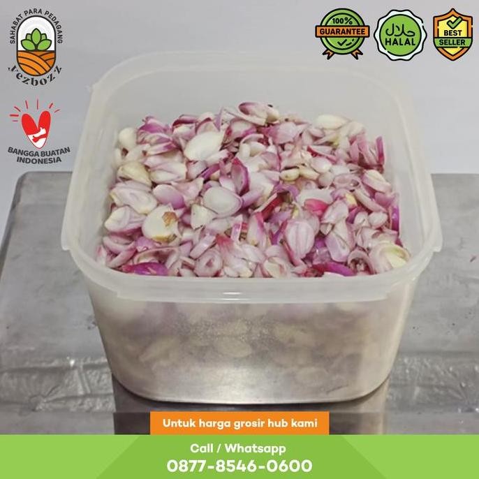 

Diskon! Bawang Merah Potong 1kg Siap Masak Irisan Segar