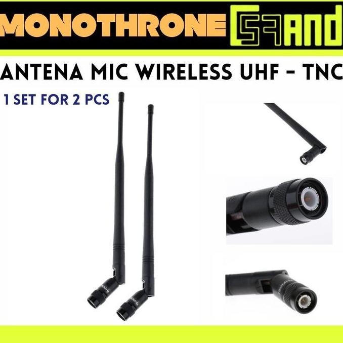 HARGA DISC - Antena Microphone Mic Wireless UHF TNC Sinyal Konektor Antena Nirkabel