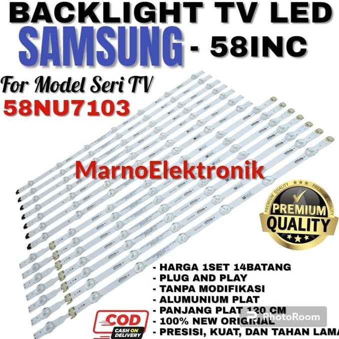 BACKLIGHT TV LED SAMSUNG 58 INC INCH 58NU7103 58NU 7103 58NU LAMPU LED