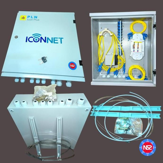 BEBAS ONGKIR - box fdt 48 core icon lengkap pigtail Splitter / odc 48 core metal