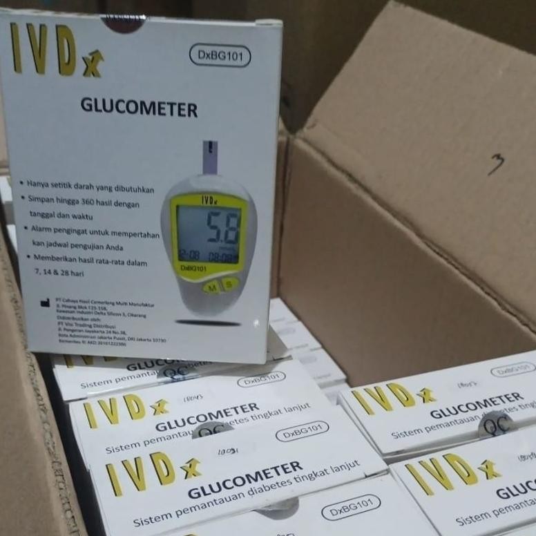 New // Alat Glucometer Tes Gula Darah Ivd // 100% Original