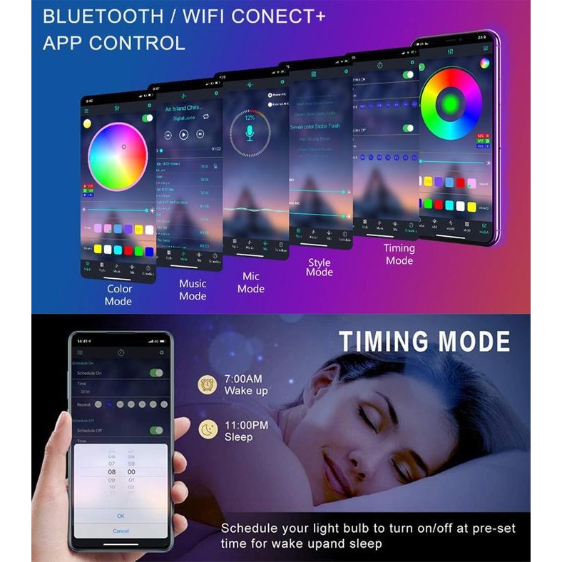 Gis Tripledi Led Strip 15 Meter 450 900Led Rgb 5050 Lampu Tempel Dinding Lampu Panel Bluetooh Wifi S