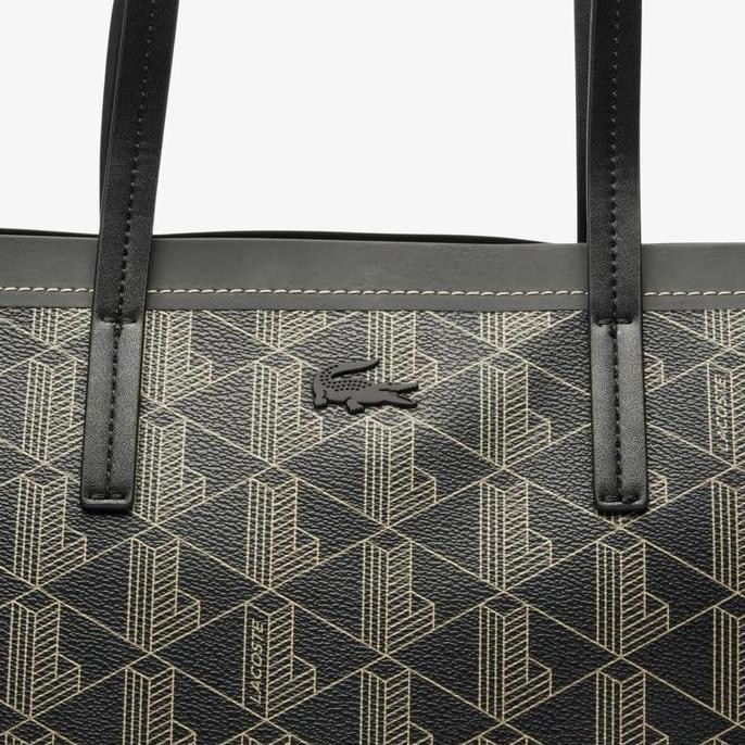 Lacoste Women'S Zely Grained Tote Bag With Pouch Laptop 15 Inch