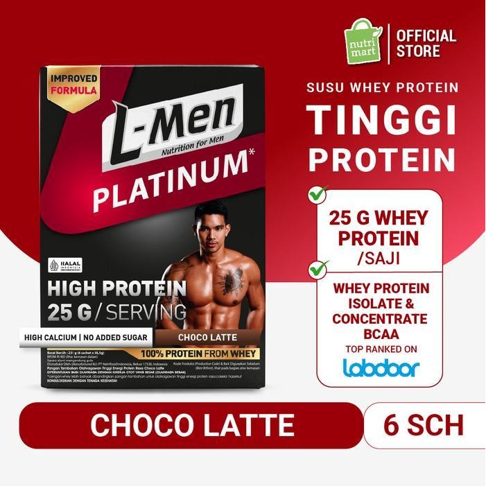 

L-Men Platinum Choco Latte Box (6 Sch) - 25 Gr Potein / Serving