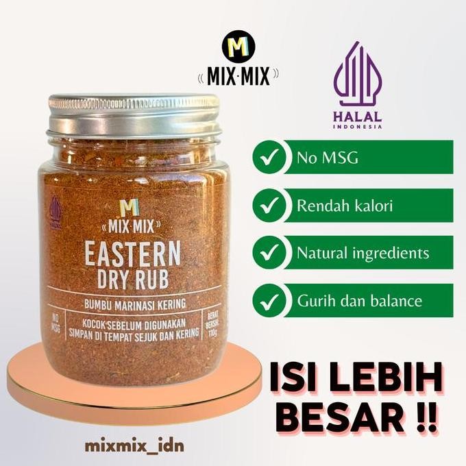 

Mixmix Eastern Dry Rub Bumbu Marinasi Serbaguna No MSG 110gr