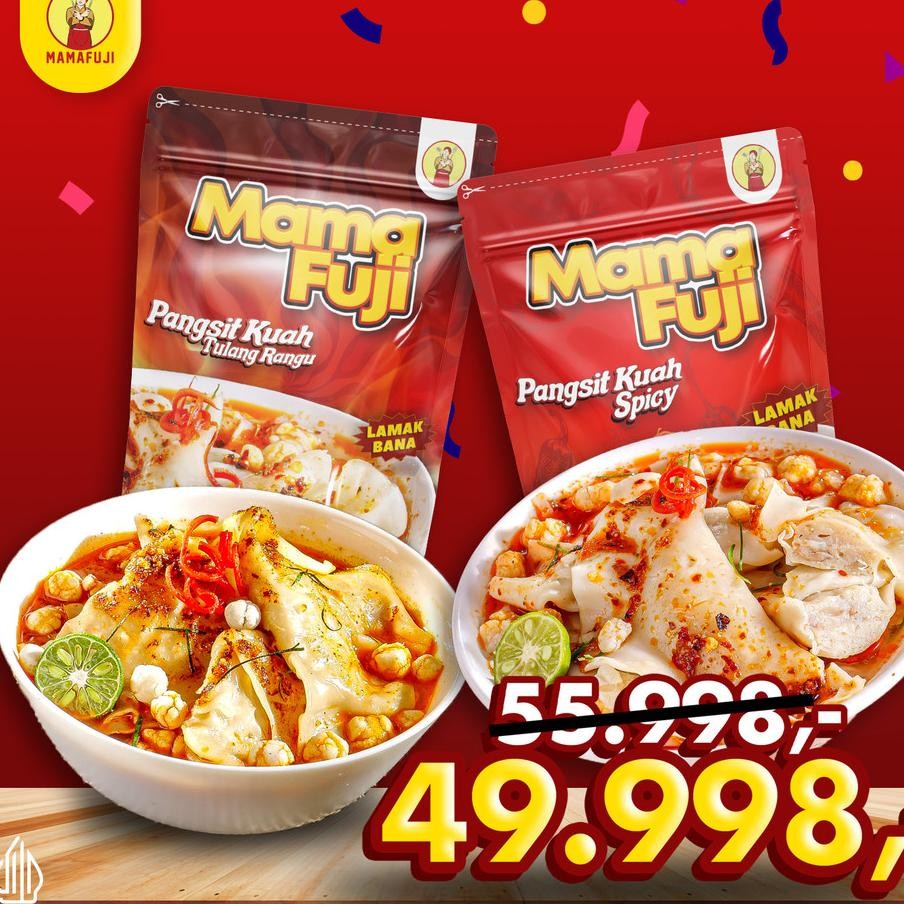 

Mamafuji Bundling Pangsit Kuah Ayam Spicy Pangist Kuah Tulang Rangu