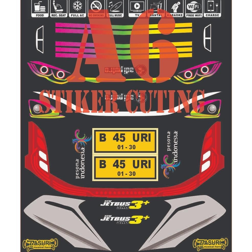 

Mma-1318 Stiker Bus Stiker Lampu Miniatur Bus Jb3 Dan Jb5, Selendang Jb3, Selendang Jb5, Strobo Dan Mata