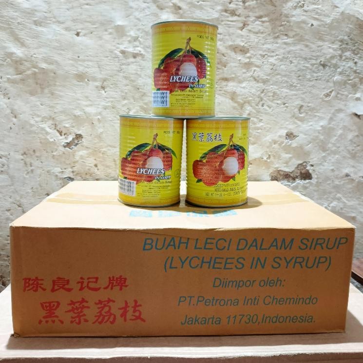 

NO_MORE CHEN LIANG JI Lychee in Syrup Can - Leci Kaleng chen liang ji brand 565gr 1 Dus isi 12 Kaleng