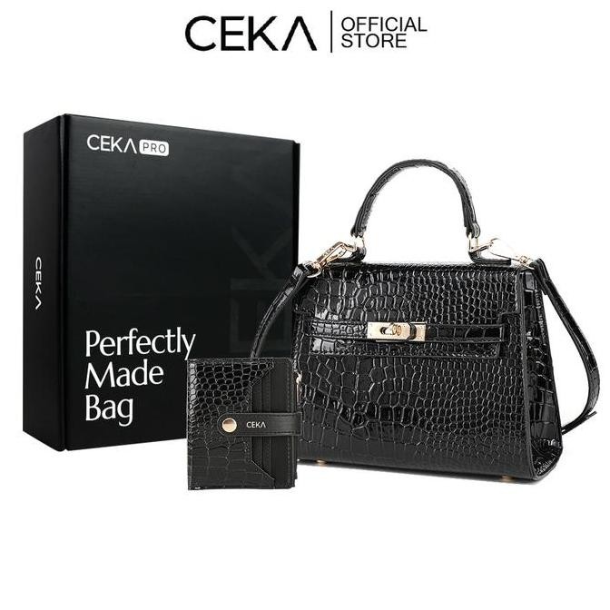 Ceka Pro Tas Sling Bag Tas Wanita Tas Selempang Handbag Tas Kulit Pu Croco - Kelly Bag