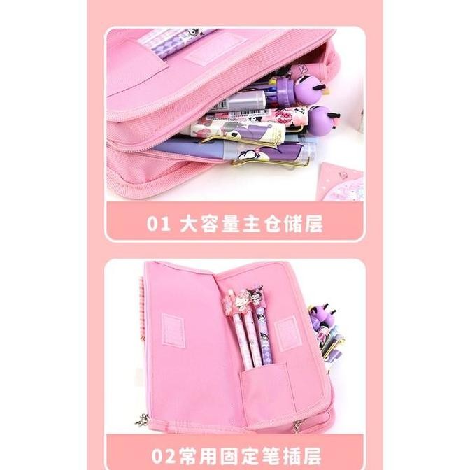 

TEMPAT PENSIL ALA JEPANG MOTIF SANRIO/ PENSIL CASE 5 IN 1 JAPAN / KOTAK PENSIL cinnamoroll kuromi melody HS