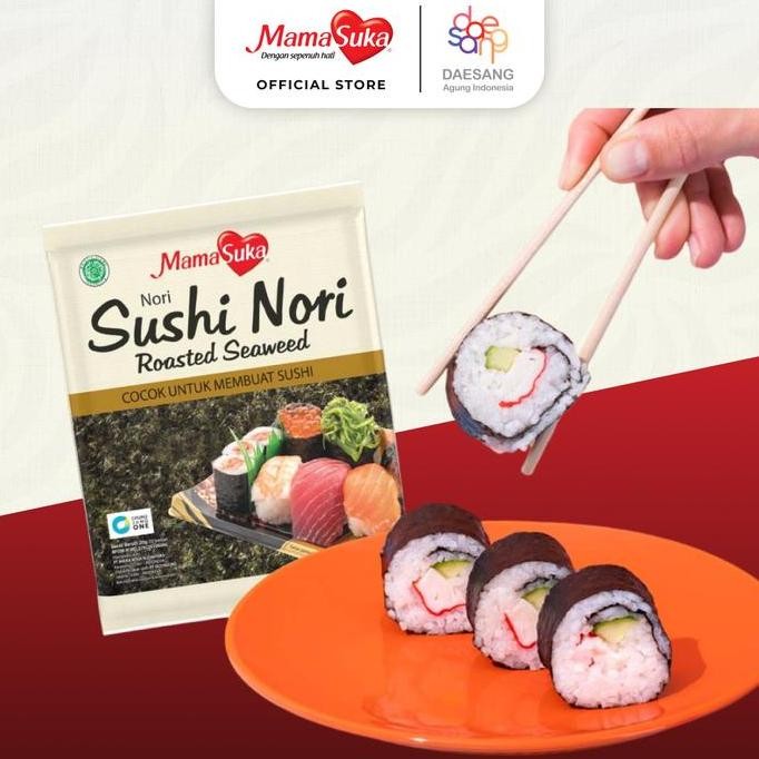 

Produk Baru!! MamaSuka Sushi Nori Halal 20gr Isi 10 Sheet - Rumput Laut Seaweed