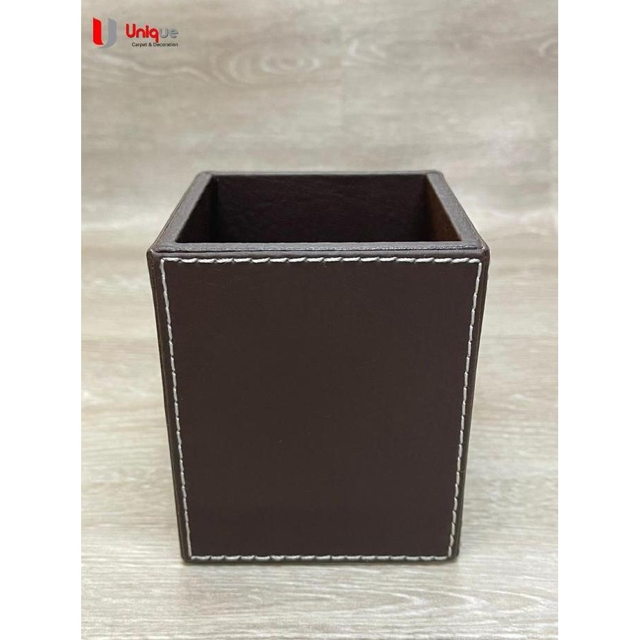 

Tempat Wadah Alat Tulis Pena Pensil/Tempat Sisir Minimalis Bahan kulit HS