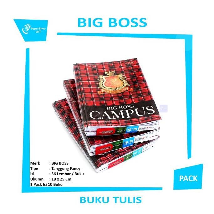 

READY BUKU TULIS BIGBOSS CAMPUS 36 1 PACK ISI 10 BUKU SEKOLAH