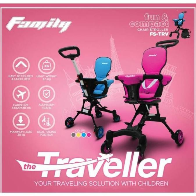Khusus Luar Kota - Scooter Traveller Family Chair Stroller Fs-Trv