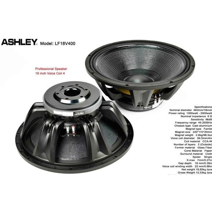 Promo Speaker Component Ashley Lf 18 V400/Lf18V400 18Inch Original