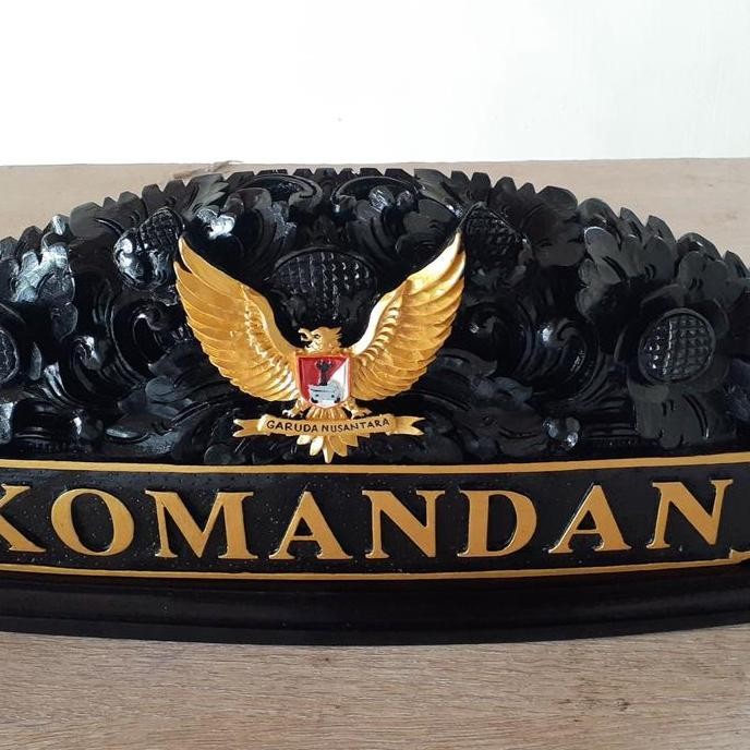 

_^_^_^] Papan nama meja ukiran Bali LOGO CUSTOM nameplate kayu ukiran bali lambang