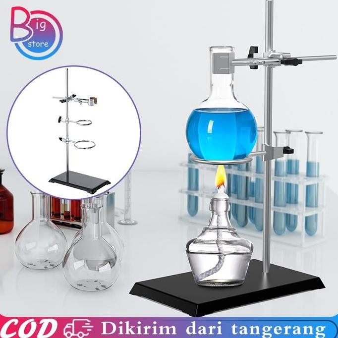 1Set Statif Dan Klem Universal Tiang Statif Batang Statif Ring Klem Statif