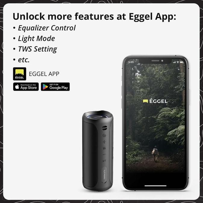 EGGEL TERRA 3 PLUS + WATERPROOF BLUETOOTH SPEAKER WITH RGB LIGHTS ORIGINAL DAN TERPERCAYA
