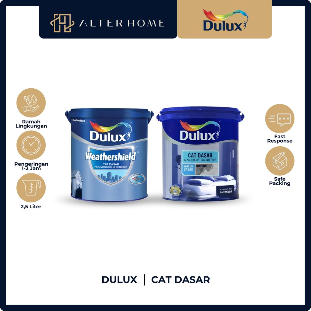 DULUX CAT DASAR INTERIOR & EXTERIOR | CAT DASAR DULUX WEATHERSHIELD ALKALI RESISTING EXTERIOR 2,5L |