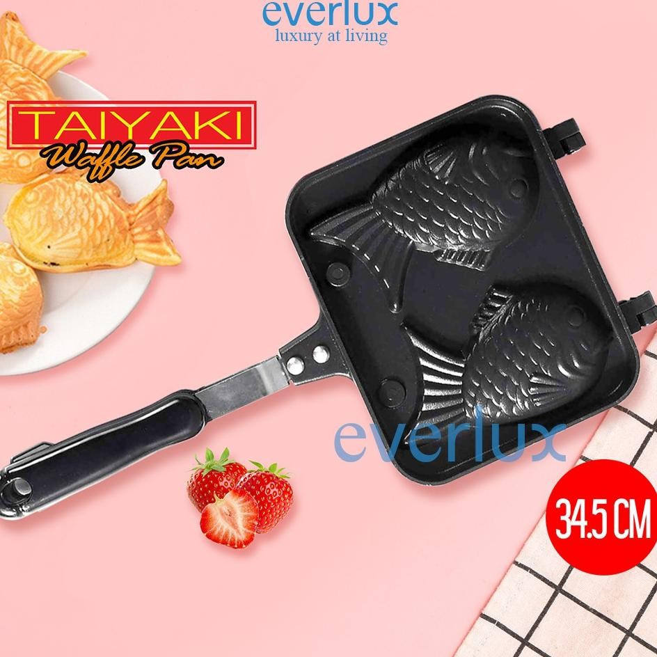 Cetakan Kue Bungeopppang Taiyaki Waffle Maker Ghc55 Anti Lengket Loyang Wafel Pan Bentuk 2 Ikan
