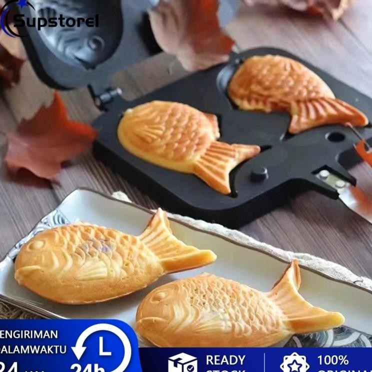 Cetakan Kue Waffle Maker Pan Taiyaki Anti Lengket Cetakan Taiyaki Waffle Taiyaki Maker Baking Mold T