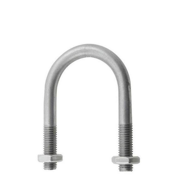 10 Buah U Bolt 12 Mm X 8 Inch Ubolt Clamp Penjepit Pipa Galvanis