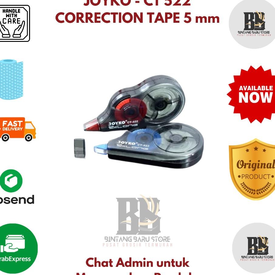

1 Lusin Joyko Correction Tape 5Mm Ct522