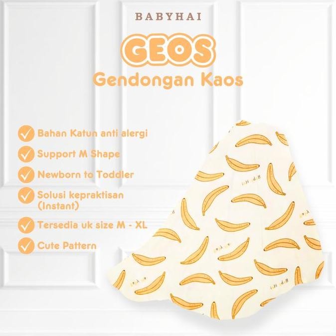 Baby Hai Geos - Gendongan Kaos 2 Lapis Anti Ribet