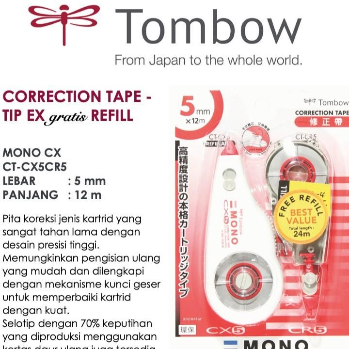 

Tombow Tipex Kertas Correction Tape Mono Cx Series