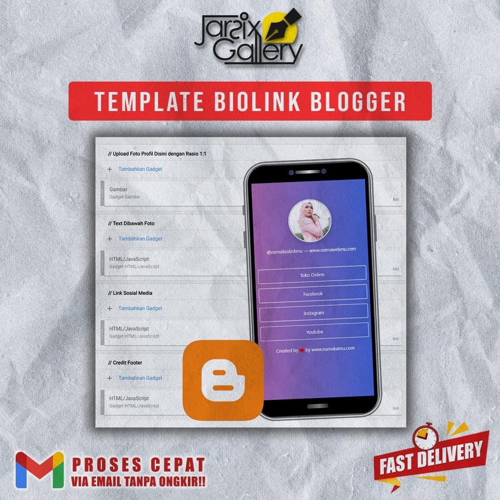DR342>> Template Biolink Blogger Simpel Mudah digunakan