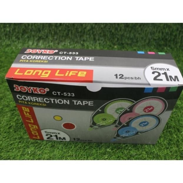 

Correction Tape Joyko Ct 533 Joyko Ct533 21M X 5Mm Isi 12 Pcs