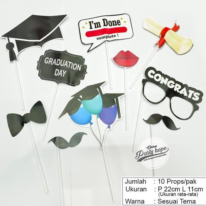 @@@@] fun props lulusan wisuda / foto booth sekolah / foto props graduation